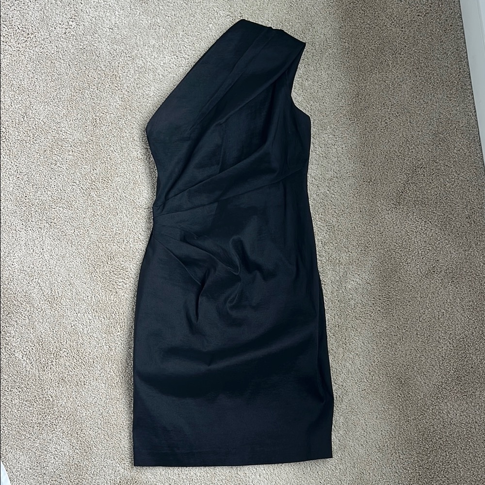 Eliza J Elegant Black One-Shoulder Dress, 10